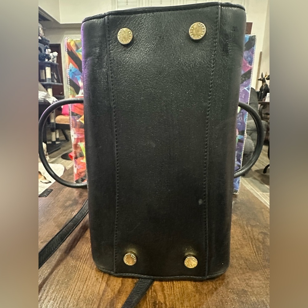 Michael Kors Hamilton Large Soft Leather Satchel Bag Lock Black GUC​​ - Picture 5 of 12